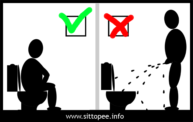 sit to pee sign